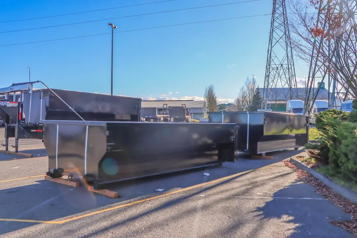 Roll-off dumpster ready for waste disposal at job site for Demolition Dumpster Rental in Citrus Heights